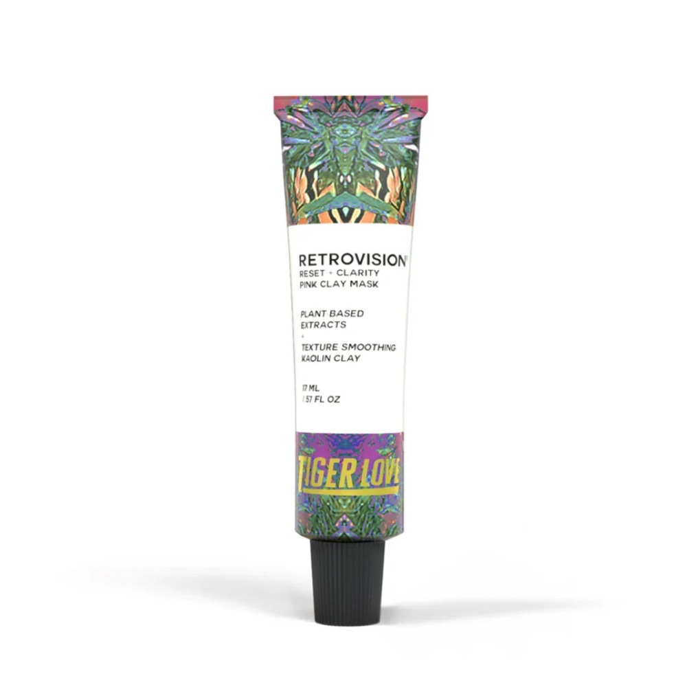 TIGERLOVE RETROVISION® Reset + Clarity Pink Clay Mask in Pink Travel Size 17ml